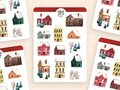 Wild Pencil Studio Planner sticker sheet - Winter town