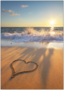 Postcard | Heart of Sand on the Beach