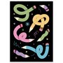 Postcard Happy Pencils - by LittleLeftyLou 