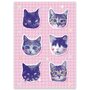 Postcard Halftone Cats - by LittleLeftyLou 