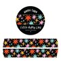 Colorful Stars On Black Washi Tape - Little Lefty Lou 