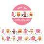 Coffee Time Pink Washi Tape - Little Lefty Lou 