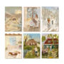 6 Single Postcards set – Alchemy of the seasons – Winter/Spring - Nicolet Boon
