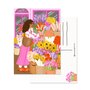 A6 Postcard by Muchable - vrouw bij bloemenkraam