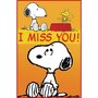A6 Postcard Peanuts - Snoopy and Woodstock "I Miss You"