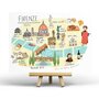 Florence / Firenze Map - Postcard by Penpaling Paula