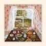 Asia Spettel 12x12 Postcard - autumn view from the window