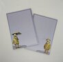 A5 Notepad Rain Duck - by StationeryParlor