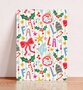 Postcard Fa La La Ornaments - Aniet Illustration