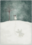 Postcard Maja Lindberg | Snow angels