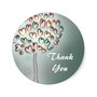 Thank You Circle Sealing Stamp Stickers | Heart Love Tree