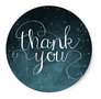 Thank You Circle Sealing Stamp Stickers | Starry Night Sky Calligraphy