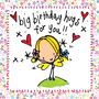 Juicy Lucy Designs Wenskaart - Big Birthday Hugs for You!