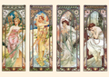 Postcard Tushita Fine Arts | Alphonse Mucha - The times of the day