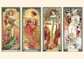 Postcard Tushita Fine Arts | Alphonse Mucha - The Seasons