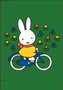 Nijntje Miffy Postcards | Nijntje op de fiets