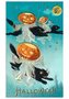 Victorian Halloween Postcard | A.N.B. - Halloween (zwarte katten en pompoenen)