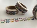 Washi Masking Tape | Two Rows of Small Rainbow Butterflies