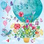Mila Marquis Postcard | Hot air balloon with flowers