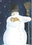 Hjelm Förlag Postcard | snögubben (Snowman)