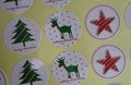 Sealing Stamp Stickers "Deer, Star and Christmas Tree"