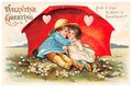 Victorian Valentine Postcard | A.N.B. - Valentine greeting