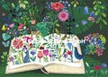 Mila Marquis Postcard | Boek met hartjes en bloemen