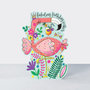 Rachel Ellen Designs Cards - Little Darlings - Fabulous Birthday Wishes Flamingo
