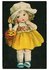 Victorian Halloween Postcard | A.N.B. - Meisje met een pompoen en een kaars_