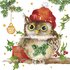 Carola Pabst Postcard Christmas | Owl_
