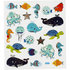 Seal Sticker met zilverfolie | Sea Animals_