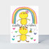 Pack of 5 - Rachel Ellen Designs Cards - Easter Wishes/Chicks & Rainbow_