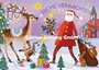 Mila Marquis Postcard | Frohe Weihnachten (Santa and deer)_