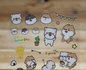 John and Shiba Dogs Clear Stickers_