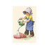 Postcard Ludom | Girl watering plants_