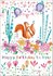 Mila Marquis Double Card | Happy Birthday (Squirrels)_