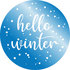 5 Stickers | Hello Winter (Blue Metallic Foil)_