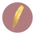 5 Stickers | Feather (Gold Foil)_
