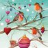 Postcard Kristiana Heinemann | robins on winter branches_