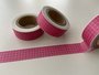 Washi Masking Tape | Pink with white Grid_