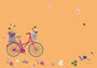 Briefumschläge Set C6 - Fahrrad Blumen_
