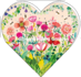 Mila Marquis Heart Shaped Folded Card | Flowers_