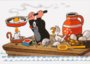 Postcard Krtek - Der kleine Maulwurf - The little mole is frying a fried egg_