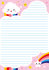 A5 Clouds and Rainbow Notepad - Double Sided_