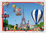 PK 599 Tausendschön Postcard | Paris - Eiffel Tower Metro_
