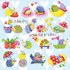 Nina Chen Postcard | Happy Birthday (Colourful Hedgehogs)_