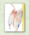 Organic Postcard - Watercolour Cat_
