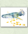 Organic Postcard - Watercolour whale shark_