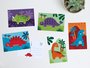 Postcard Set Cute Dinos by Heleen van den Thillart_