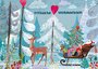 Mila Marquis Postcard | Fröhliche Weihnachten (Schlitten)_